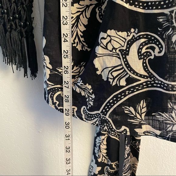 ZARA FRINGED PRINTED JACKET - Picture 10 of 13